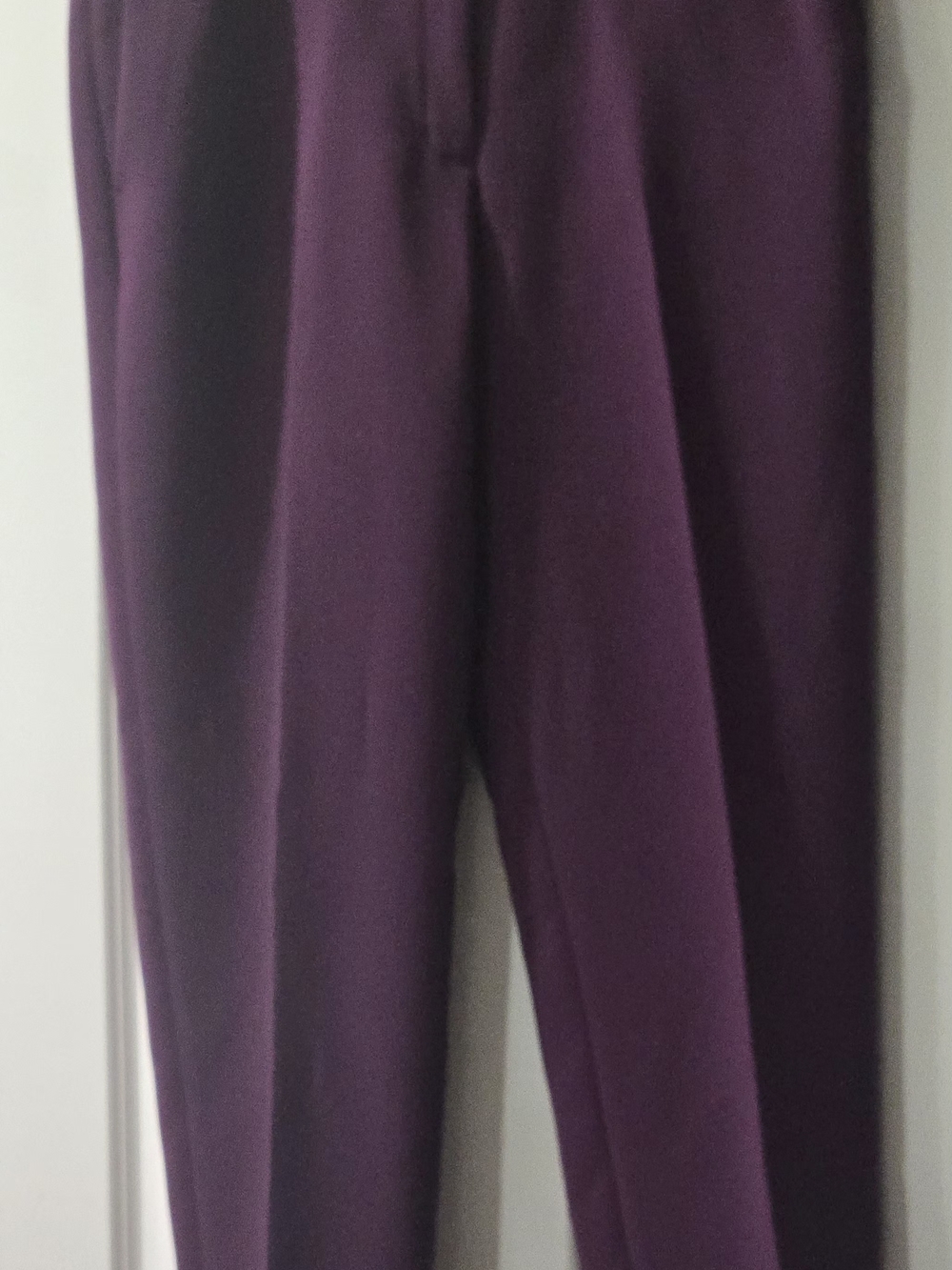 DKNY Women's Tailored High-Waist Purple Trousers